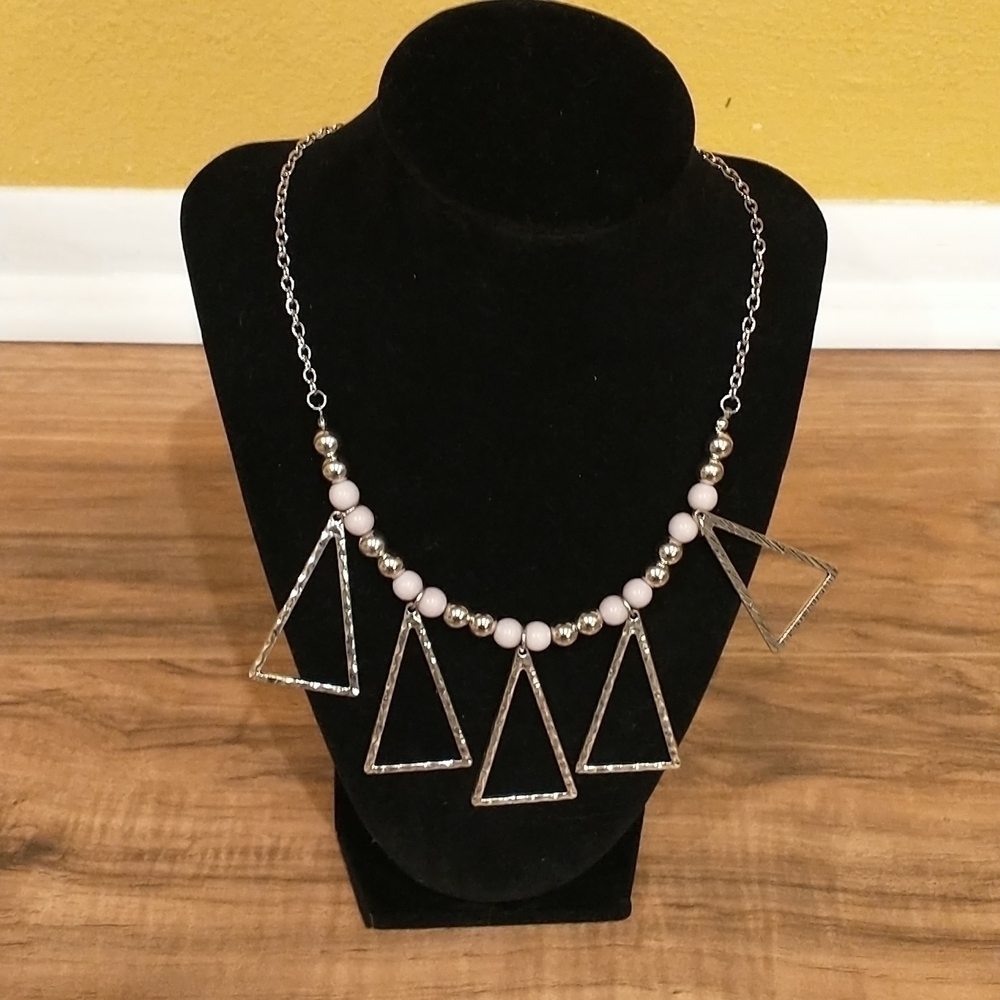 Purple and silver tone geometric Paparazzi necklace/ earrings set + bonus NWT